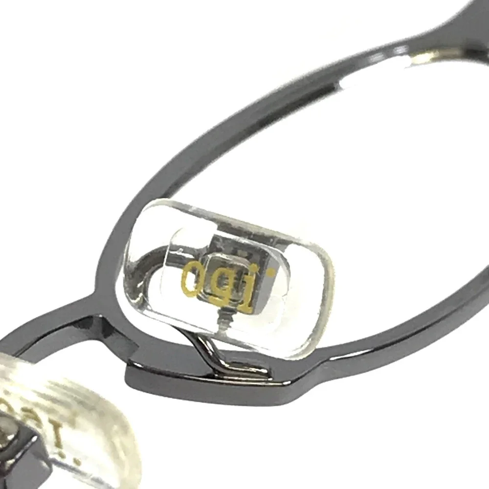 ogi Petite Eyeglasses Frames 9010 COL. 12 Gunmetal Oval Wire Rim 42-22-140